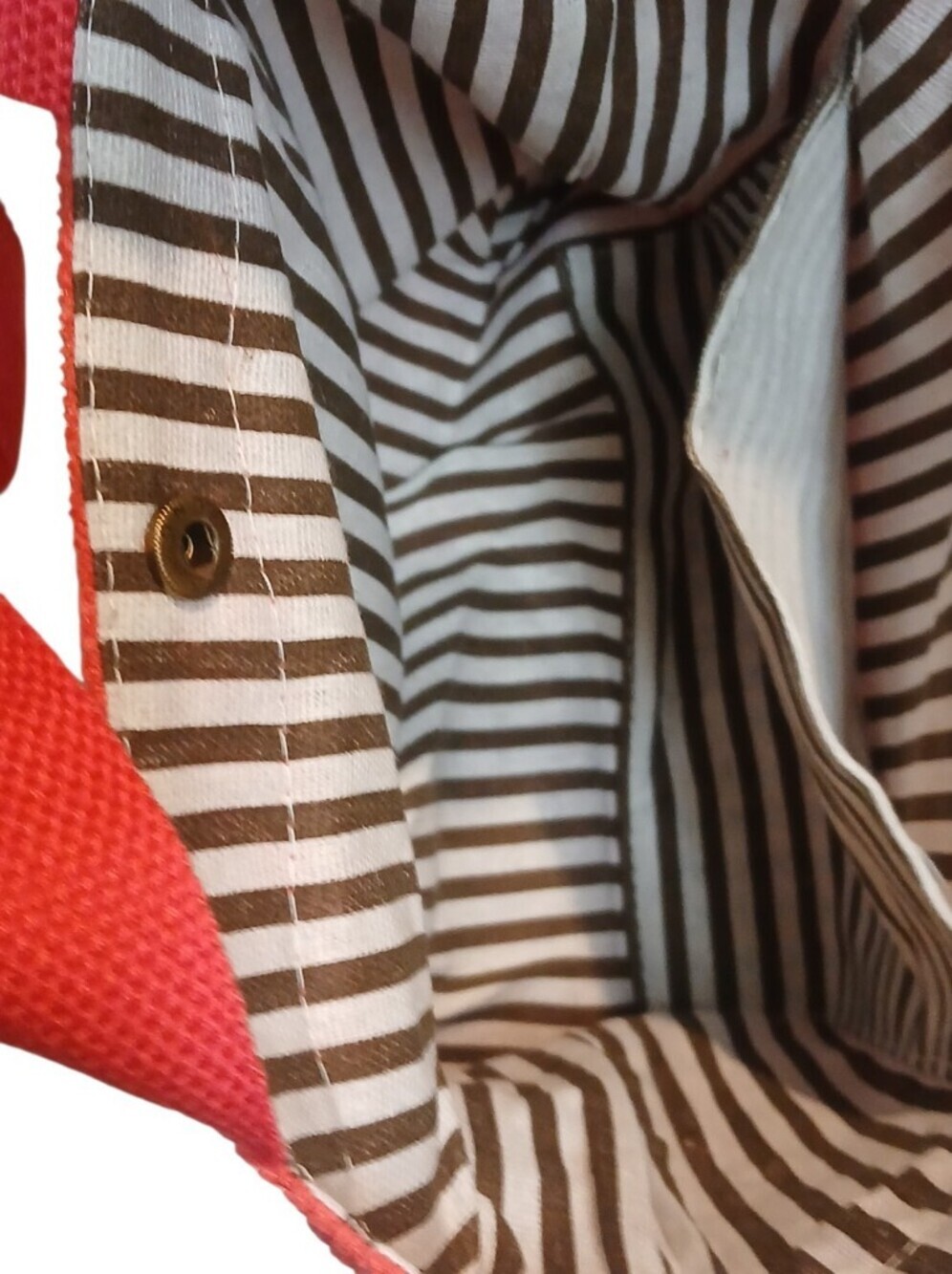 Peanuts -Corduroy ECO Friendly Tote/Hand Bag,The Whole Gang is Here,Inside Pocke - Picture 8 of 12